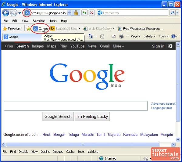 Internet Explorer Bookmarks Toolbar