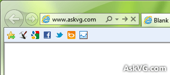 Internet Explorer Favorites Bar Icons Only