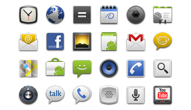 12 Android Mobile App Icons Images