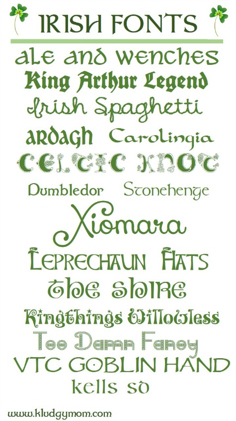 Irish Celtic Fonts Irish Celtic Fonts