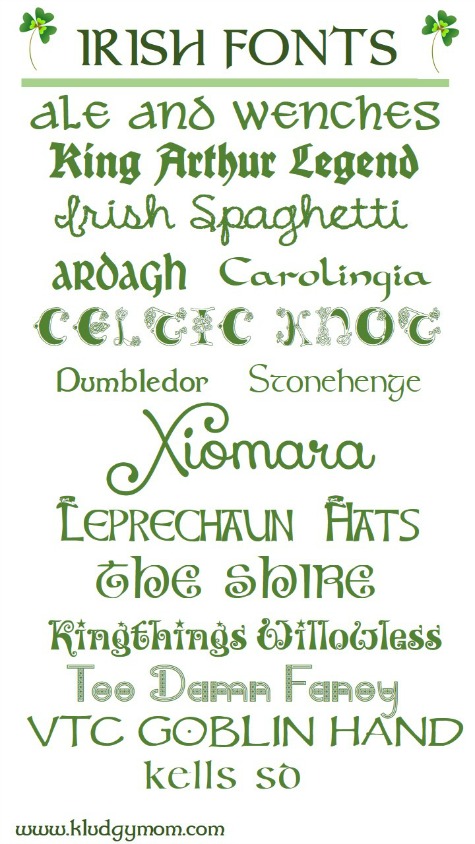 Irish Celtic Fonts