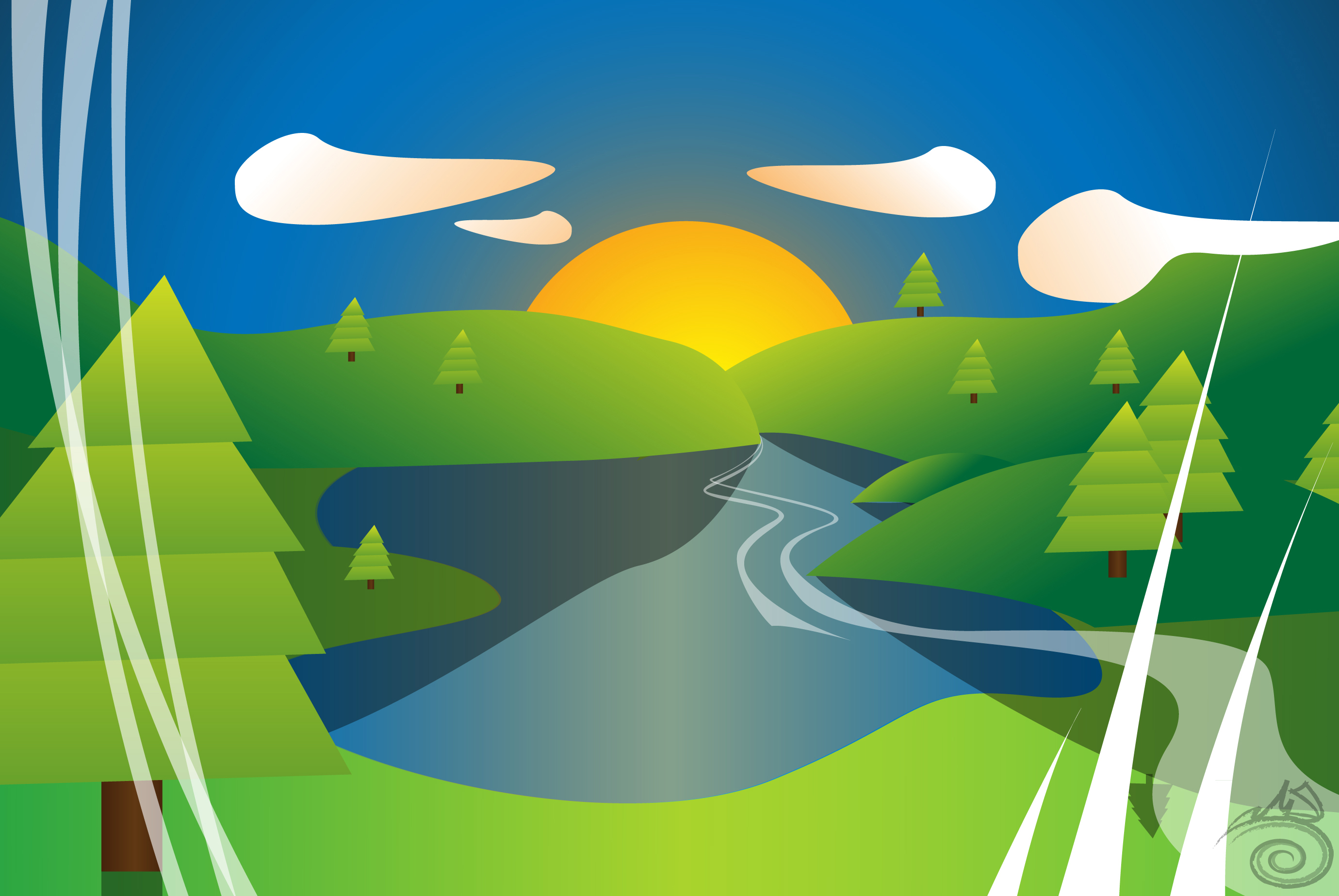 Landscape Vector Art