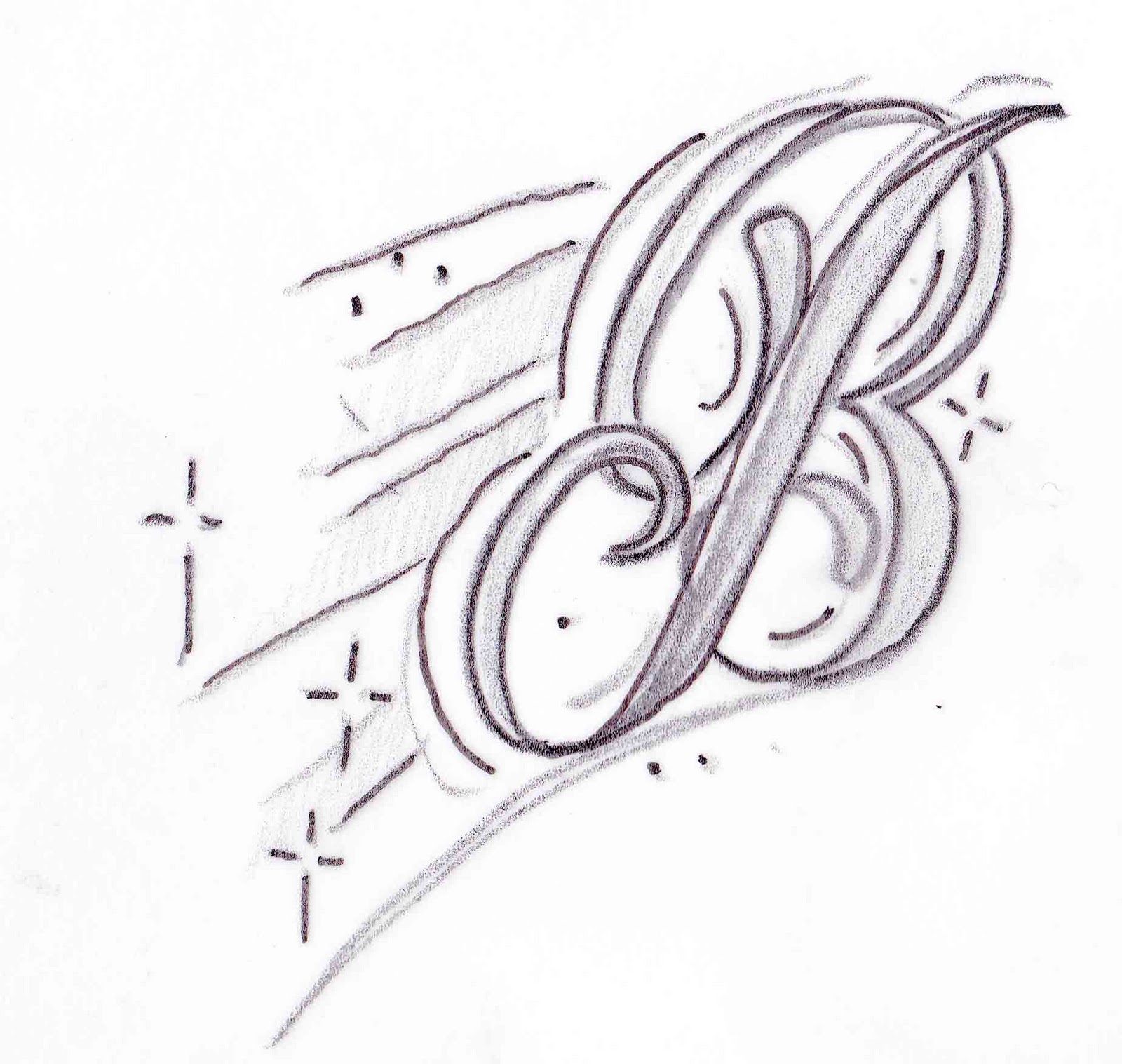 Letter B Tattoo Designs