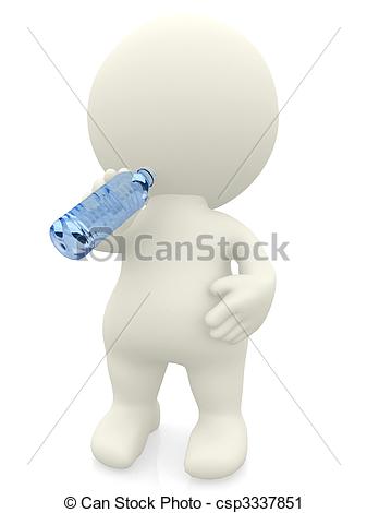 Man Drinking Water Clip Art