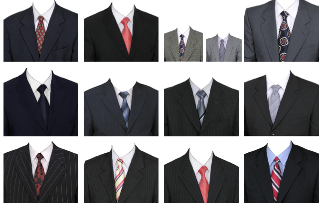 6 HD Men Suit PSD Template Images