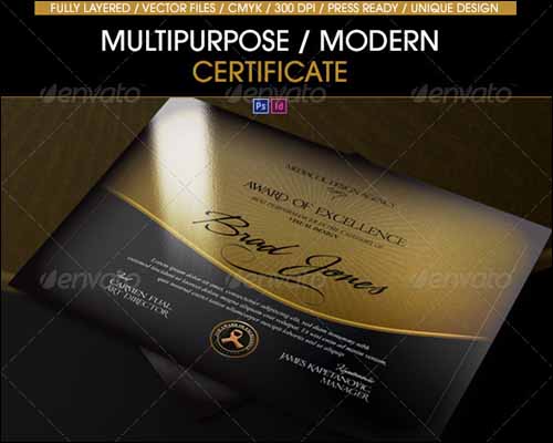 Modern Certificate Templates PSD