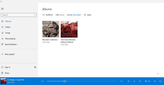 Music and Video App Windows 10 Icons