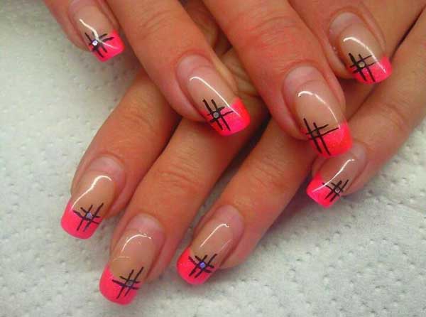 Nail Designs with Pink Tips Nail Designs with Pink Tips