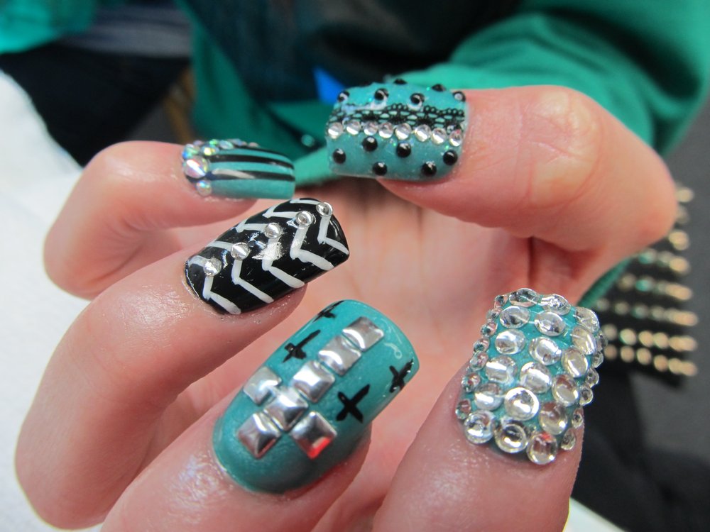 Nails with Cross Design