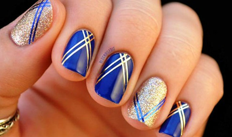 Navy Blue and Silver Nail Designs Navy Blue and Silver Nail Designs