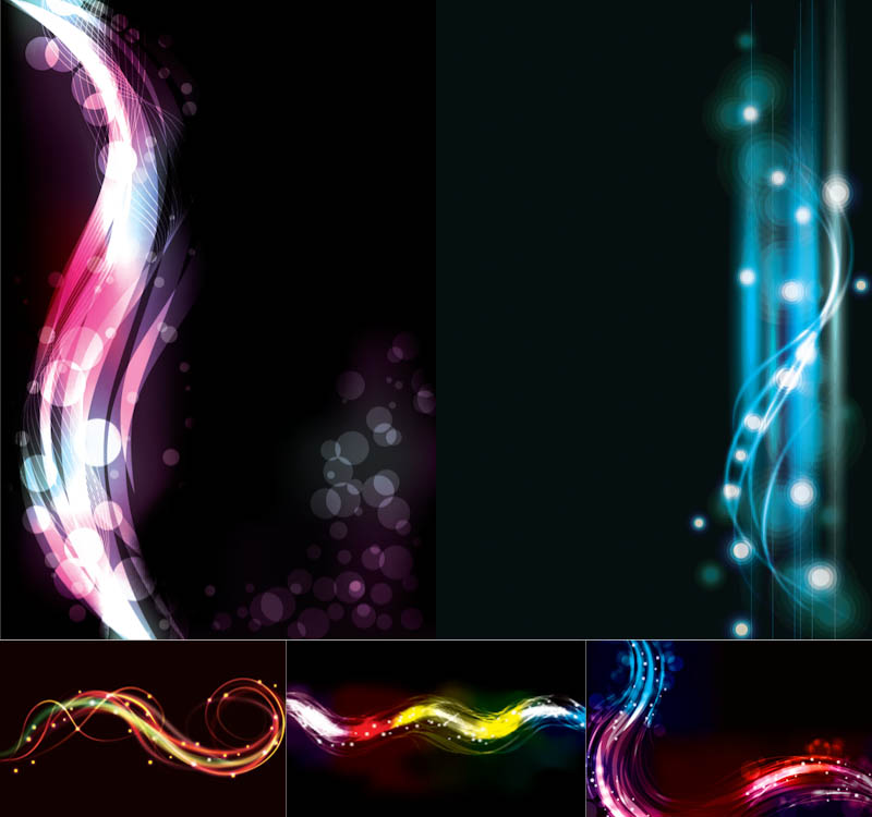 Neon Swirls Vector