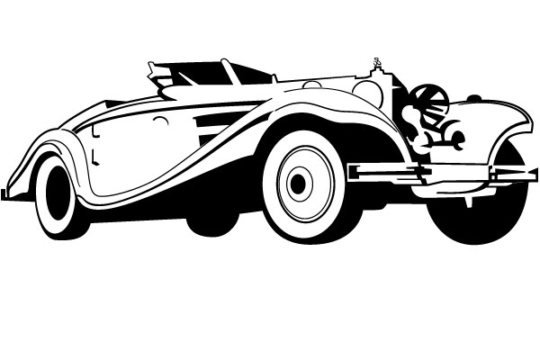 Old Classic Car Vector Clip Art