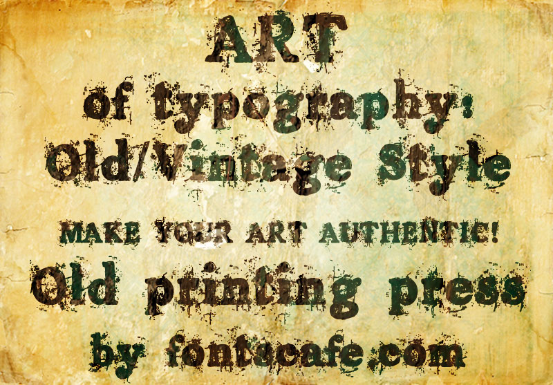 Old Printing Press Font