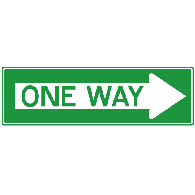One Way Sign Vector