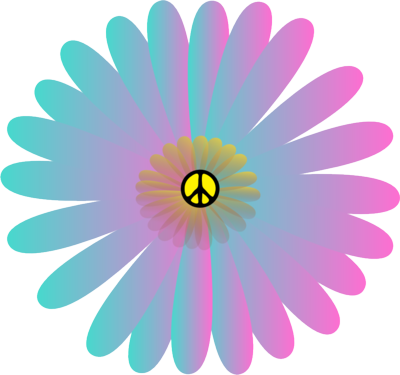 Peace Sign with Flowers