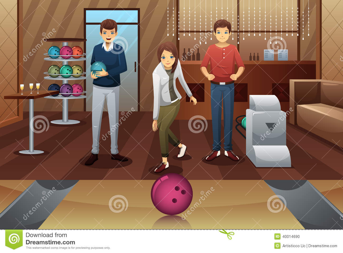 People Playing Bowling