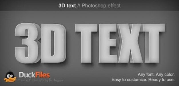 Photoshop 3D Text Effect PSD