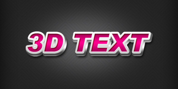 Photoshop 3D Text Effects