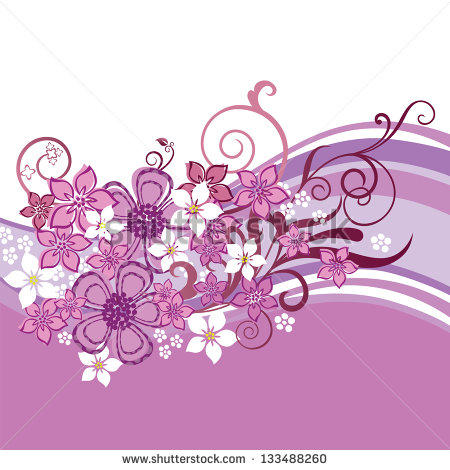 Pink and White Flower Border