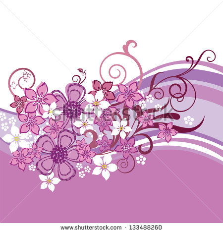 Pink and White Flower Border Pink and White Flower Border