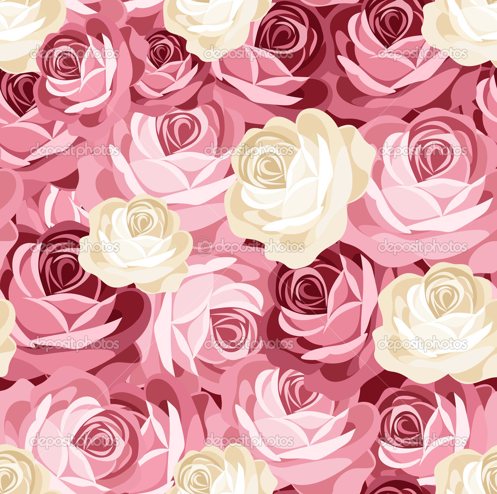 Pink Rose Vector Illustration
