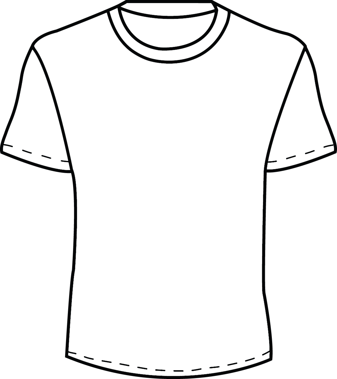 Plain White T-Shirt Template