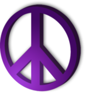 Purple Peace Sign