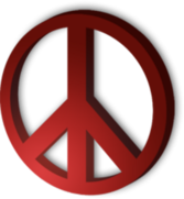 Red Peace Sign