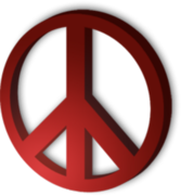 Red Peace Sign Red Peace Sign