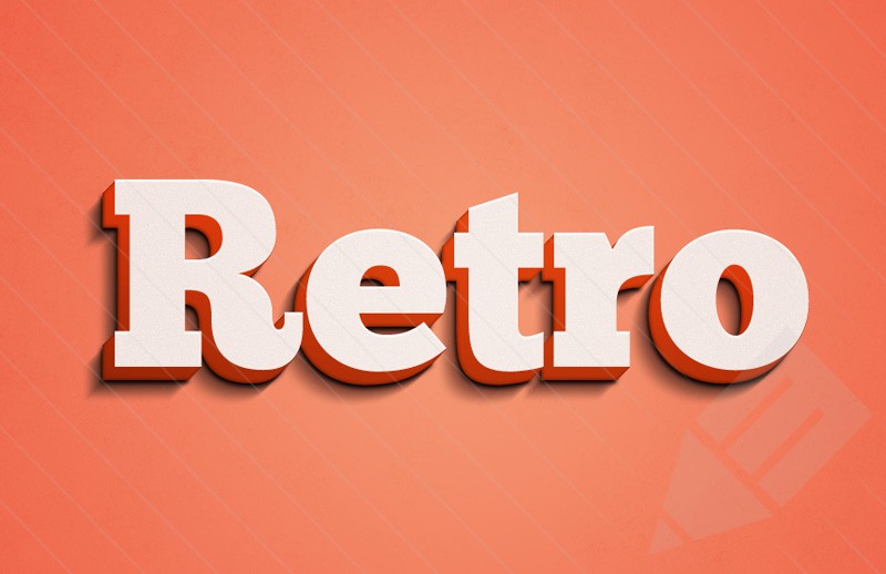 Retro PSD 3D Text Effects