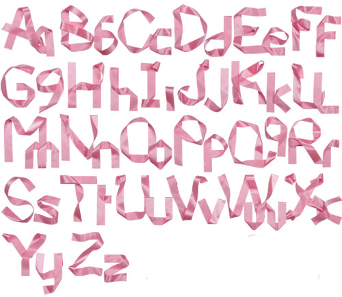 ribbon writing font_302852