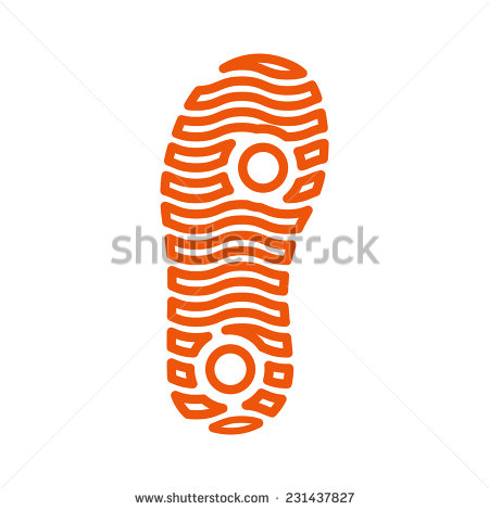 Running Shoe Print Vector