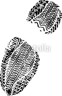 Running Shoe Print Vector