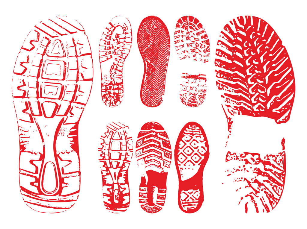 Shoe Print Vector Art