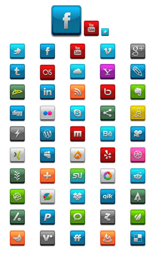 Social Media Icons Clip Art