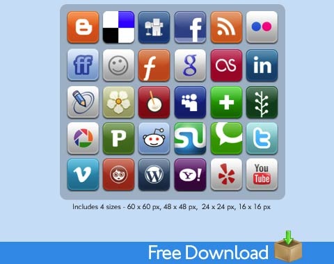 Social Media Icons Free Commercial Use