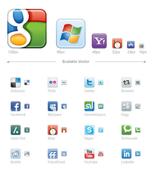 Social Media Icons Vector