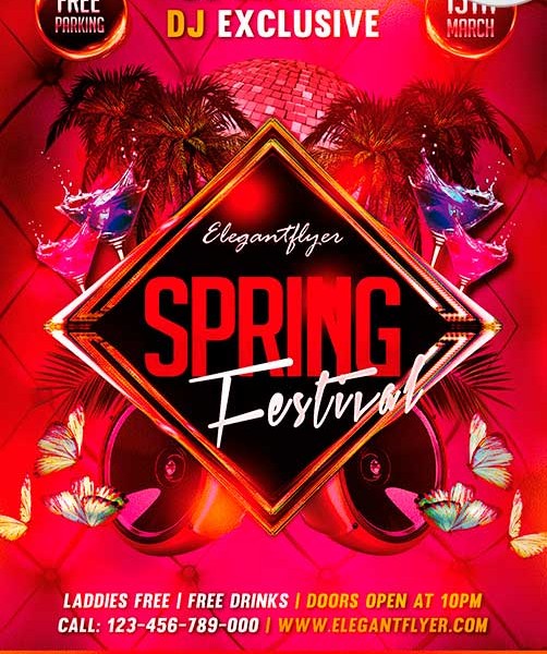 Spring Festival Flyer Template Free