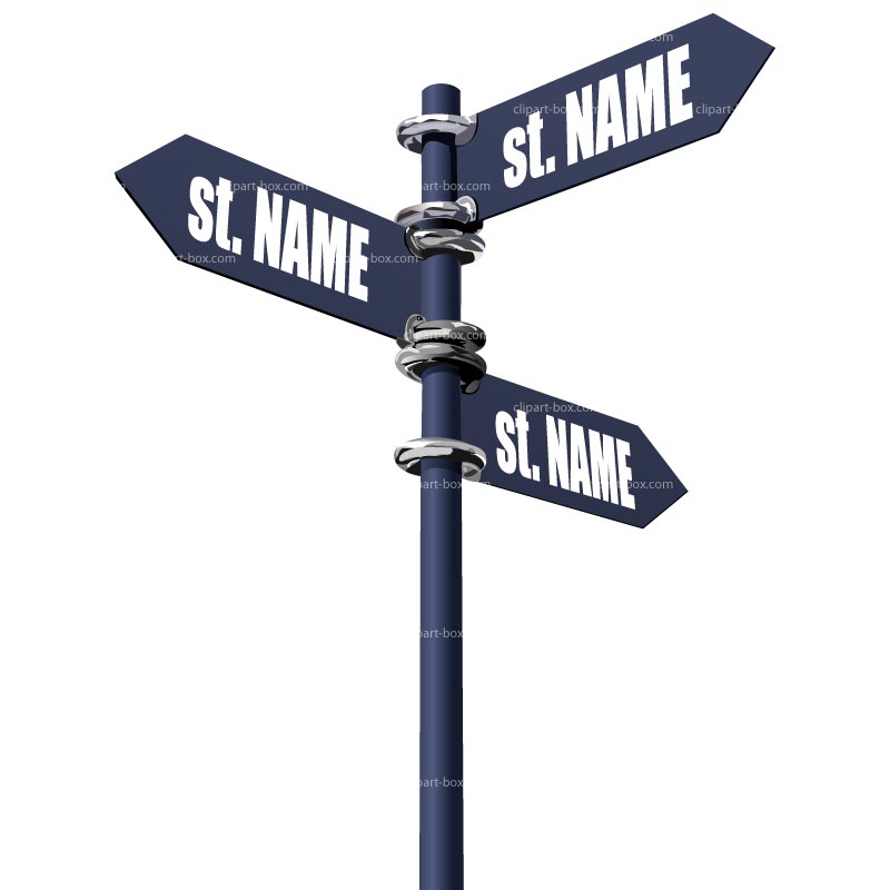 Street Sign Vector Art