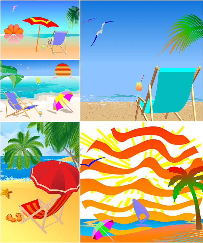 Summer Beach Background Clip Art Free