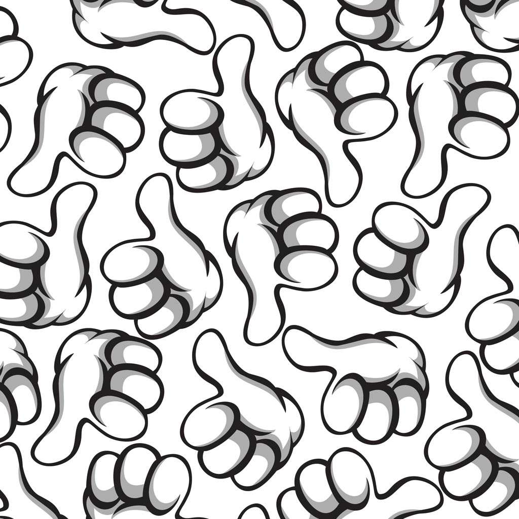 Thumbs Up Vector Pattern Free