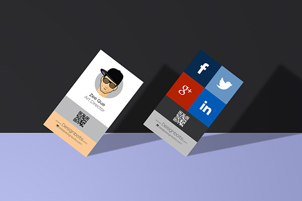 Vertical Business Card Template Free