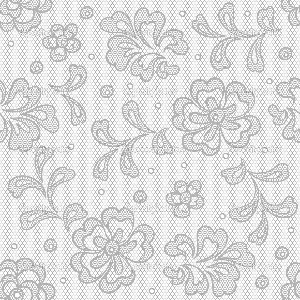 Vintage Flower Background Seamless Vector Lace Pattern