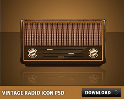 8 Vintage Radio PSD Images