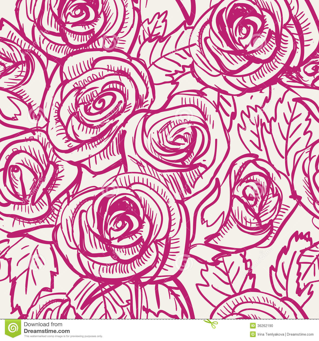 Vintage Rose Pattern Vectors