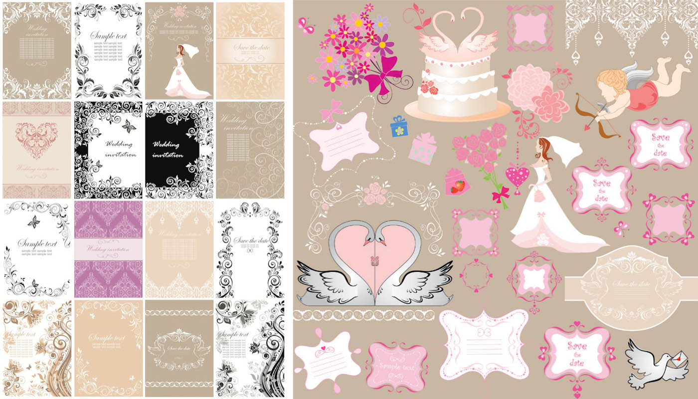Wedding Invitation Design Vector Wedding Invitation Design Vector