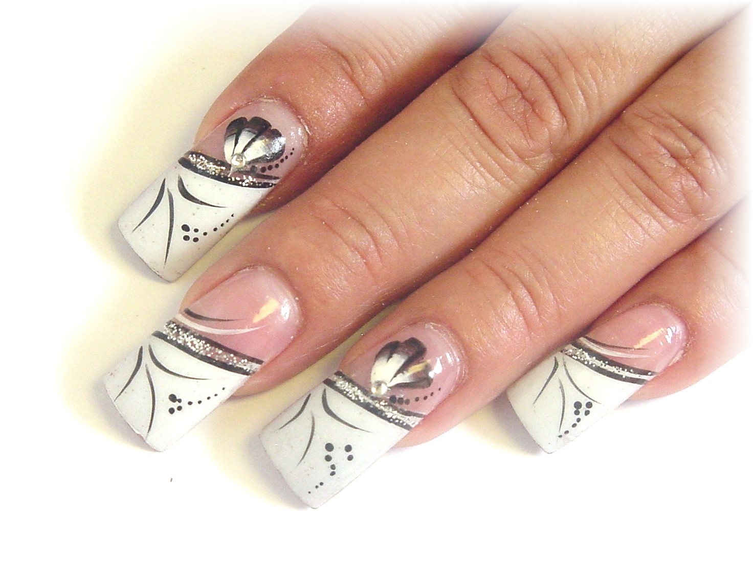 White Acrylic Nail Designs