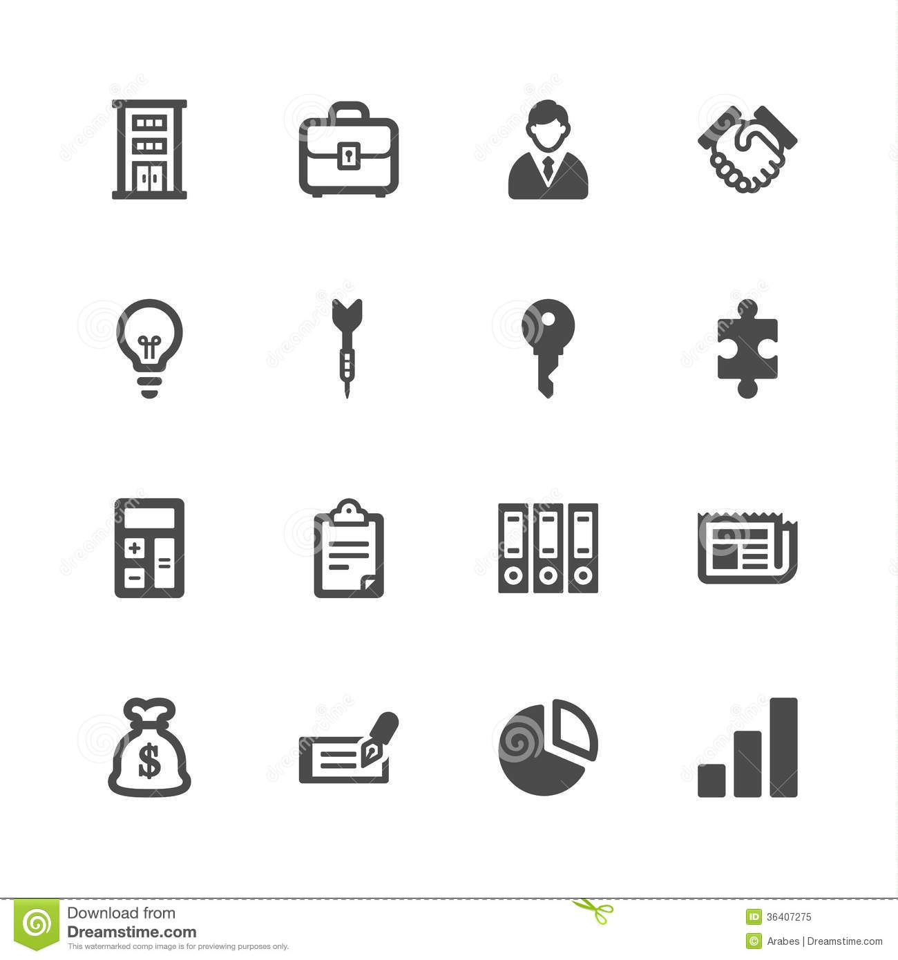 White Business Icons Free