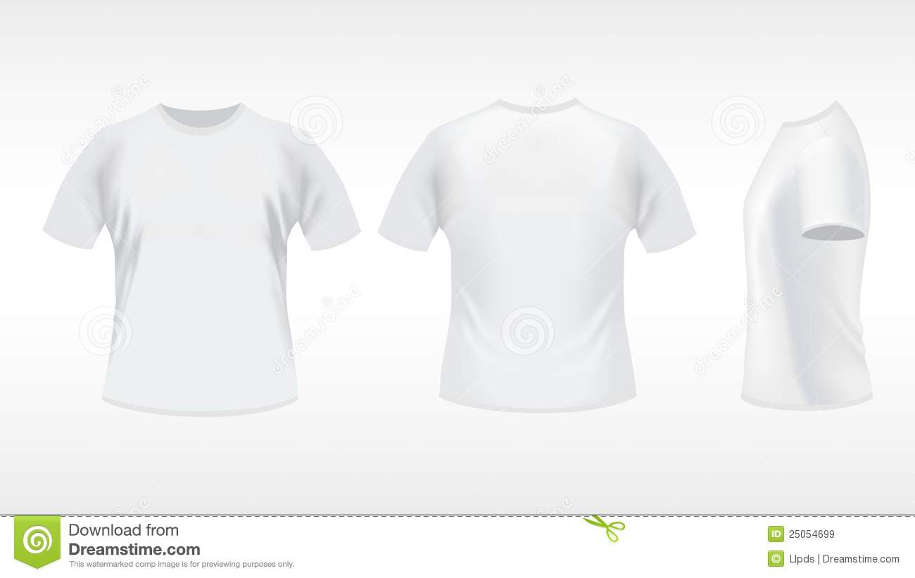 White T-Shirt Template Front and Back