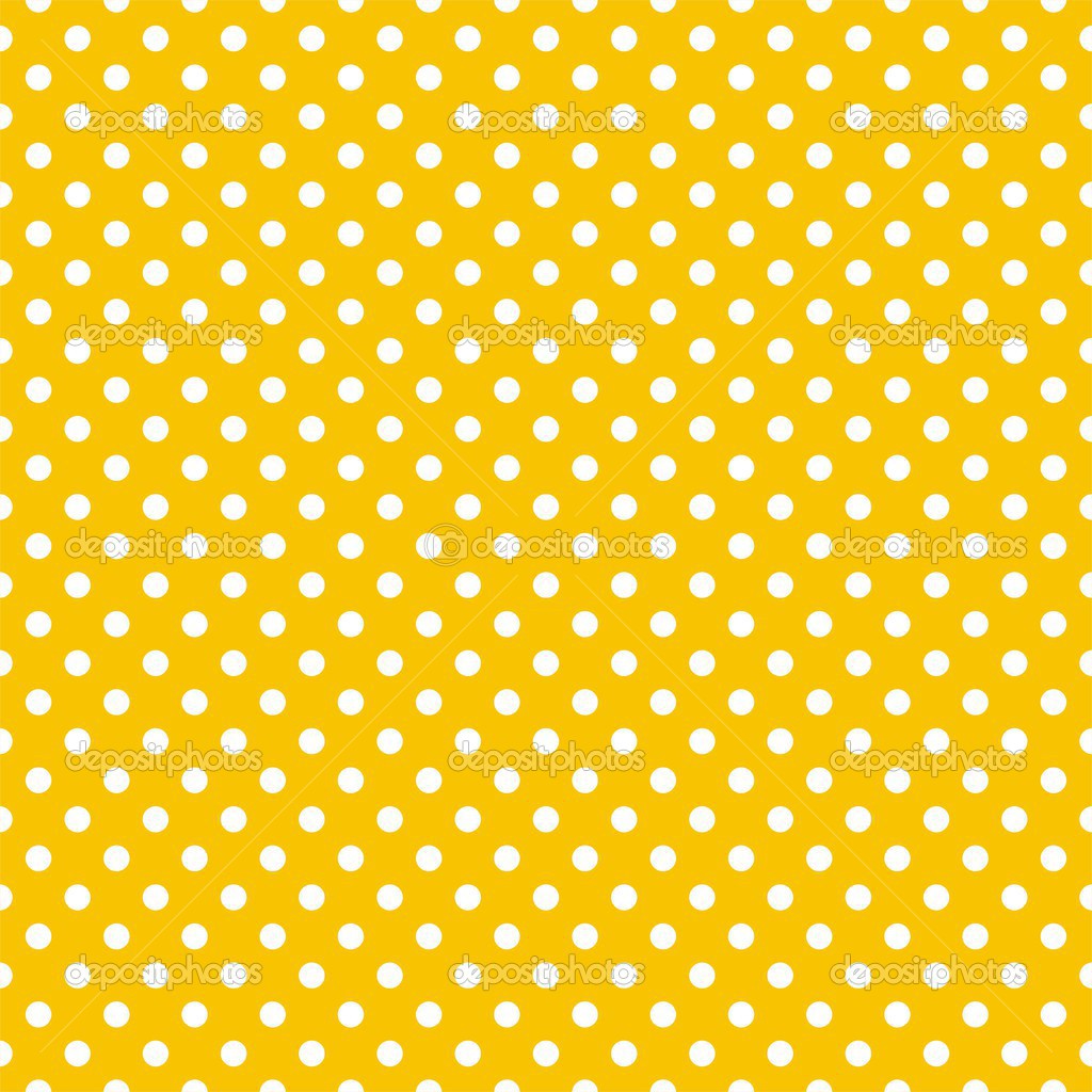 Yellow and White Polka Dots Pattern